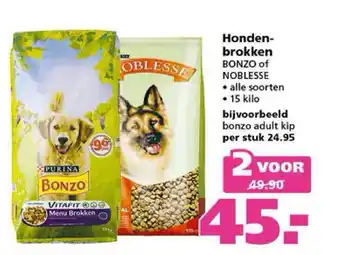 Ranzijn Hondenbrokken bonzo of noblesse 15 kilo aanbieding