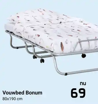 Beddenreus Vouwbed Bonum 80x190cm aanbieding