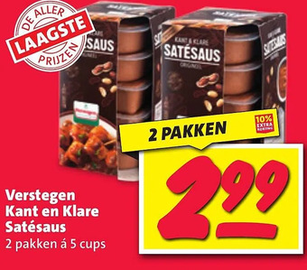 Nettorama Verstegen kant en klare satésaus aanbieding