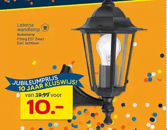 Kluswijs Laterna wandlamp aanbieding