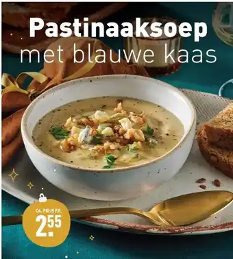 ALDI Pastinaaksoep met blauwe kaas aanbieding