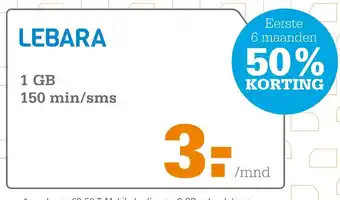 Telecombinatie Lebara aanbieding