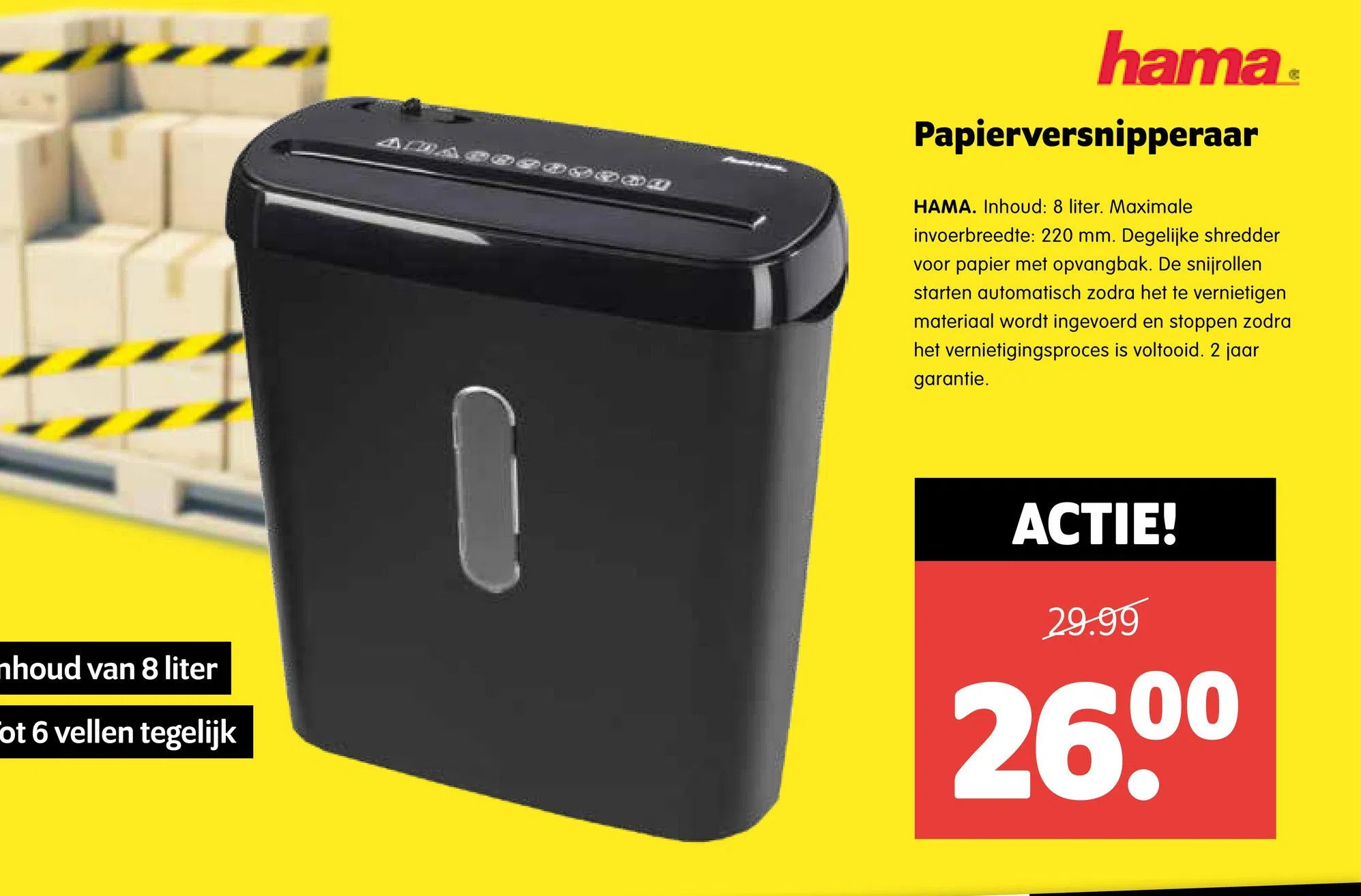 Hama - Elektrische papiervernietiger M10 , kruisgesneden, ook creditcards, 20 liter, zwart
