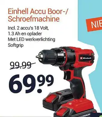 Inter Chalet Einhell Accu Boor--Schroefmachine aanbieding