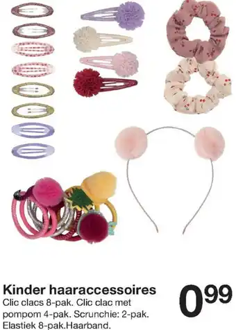 Zeeman Kinder haaraccessories aanbieding