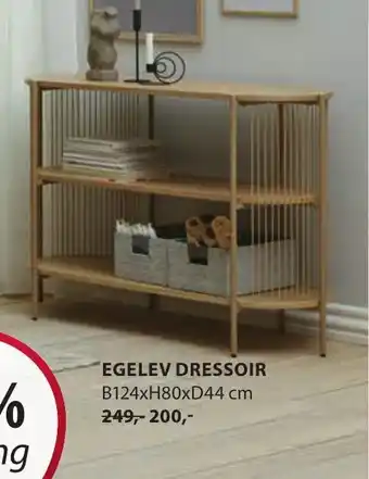 Jysk Egelev dressoir B124 x H80 x D44cm aanbieding