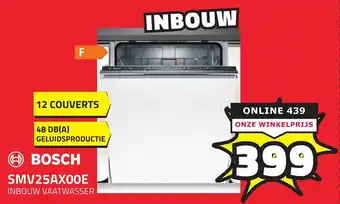 BoXXer Bosch SMV25AX00E inbouw vaatwasser aanbieding