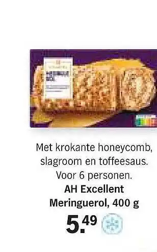 Albert Heijn Ah excellent meringuerol 400g aanbieding