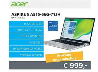 Informatique Acer Aspire 5 A515-56G-71JH aanbieding