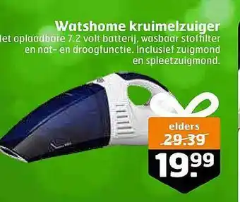 Trekpleister Watshome kruimelzuiger aanbieding