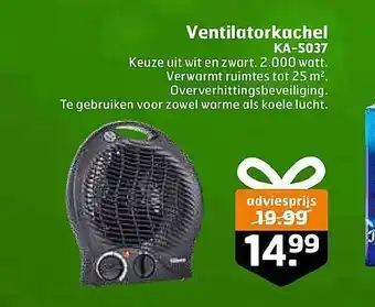 Trekpleister Ventilatorkachel ka-5037 aanbieding