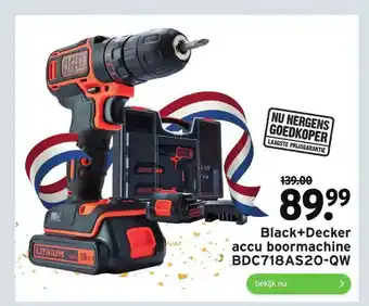 GAMMA Black+decker accu boormachine bdc718as20-qw aanbieding