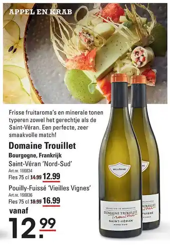 De Kweker Domaine trouillet bourgogne, frankrijk aanbieding