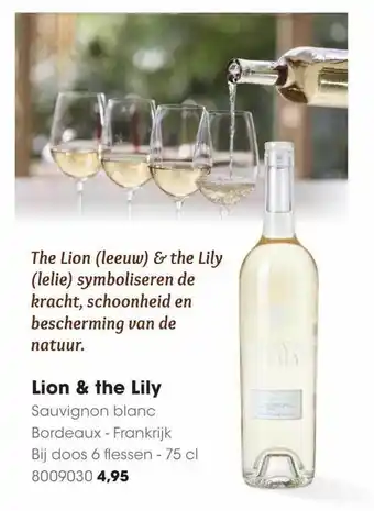 HANOS Lion & the lily sauvignon blanc bordeaux - frankrijk aanbieding