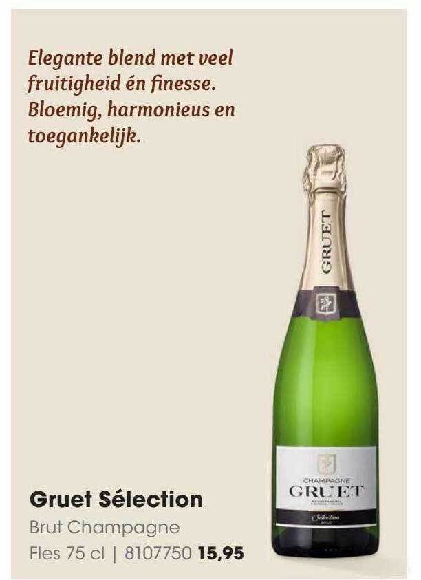 Gruet sélection brut champagne aanbieding bij HANOS