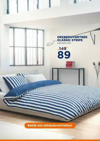 TotaalBED Dekbedovertrek classic stripe aanbieding