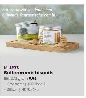 HANOS Miller's buttercrumb biscuits aanbieding