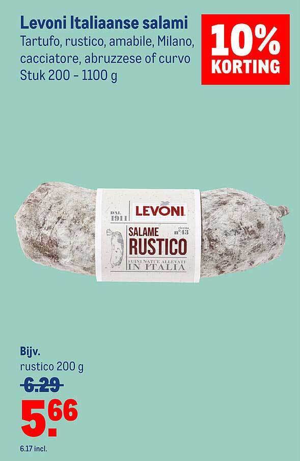 Levoni italiaanse salami aanbieding bij Makro