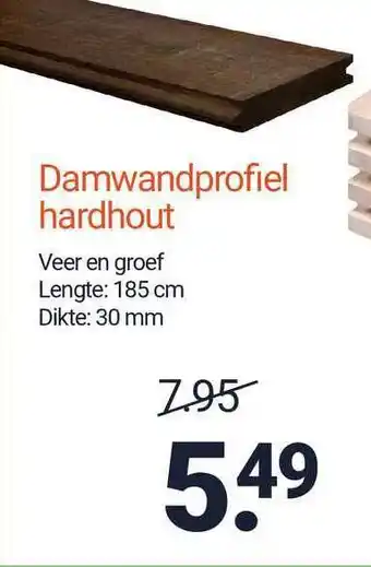 Inter Chalet Damwandprofiel hardhout aanbieding