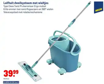 Makro Leifheit dweilsysteem met wieltjes aanbieding