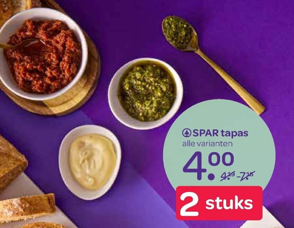 Spar tapas aanbieding bij Spar