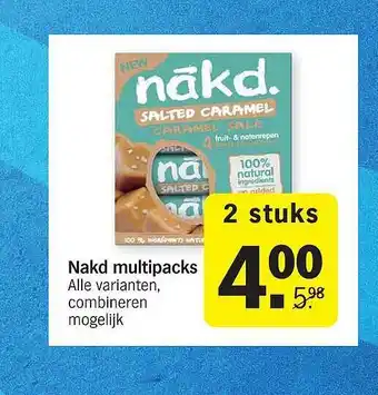 Albert Heijn Nakd multipacks aanbieding