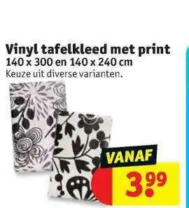 Kruidvat Vinyl tafelkleed met print 140x300 en 140x240 cm aanbieding