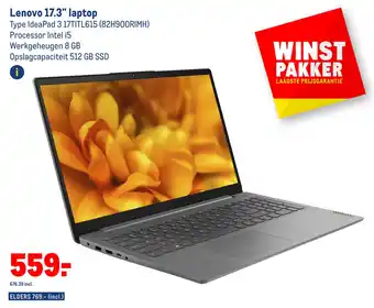 Makro Lenovo 17.3" laptop aanbieding