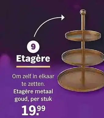 Albert Heijn Etagère metaal goud aanbieding