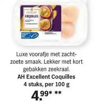 Albert Heijn Ah excellent coquilles 4 stuks aanbieding