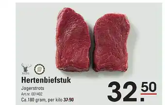 De Kweker Hertenbiefstuk aanbieding