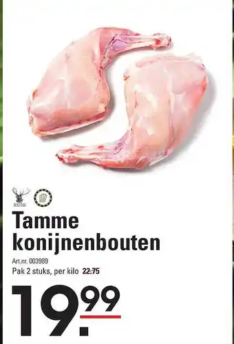 De Kweker Tamme konijnenbouten aanbieding