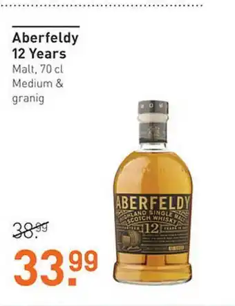 Gall & Gall Aberfeldy 12 years malt aanbieding