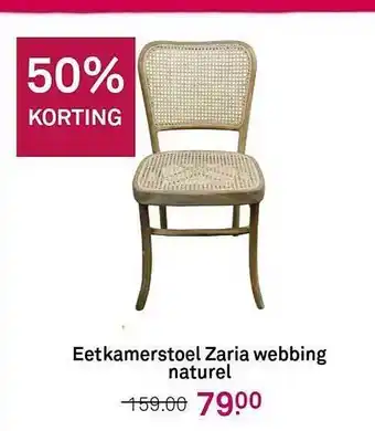 Karwei Eetkamerstoel zaria webbing naturel aanbieding