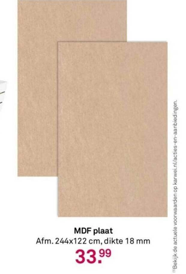 Mdf plaat aanbieding bij Karwei