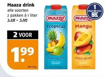 Poiesz Maaza drink aanbieding