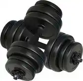 Bol.com Dumbbellset - totaal 30kg - 2 stuks - zwart aanbieding