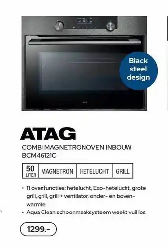 De Witgoed Specialist Atag combi magnetronoven inbouw bcm46121c aanbieding