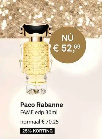 Mooi parfumerie Paco rabanne fame edp 30ml aanbieding