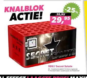 Vuurwerk XXL 999// Secret Salute aanbieding