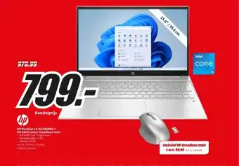 MediaMarkt Hp pavilion 15-eg2848nd + hp 930 creator draadloze muis aanbieding