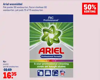 Makro Ariel wasmiddel aanbieding