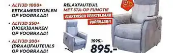 Matrasconcurrent Relaxfauteuil met sta-op functie aanbieding