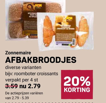 Ekoplaza Zonnemaire afbakbroodjes aanbieding