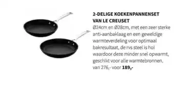 Nijhof 2-delige koekenpannenset van le creuset aanbieding