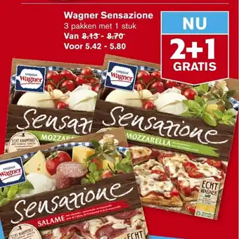 Hoogvliet Wagner Sensazione 2+1 gratis aanbieding