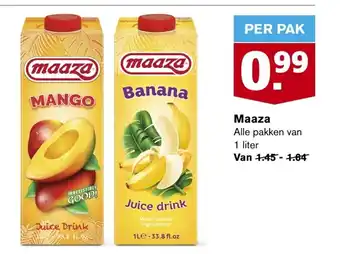 Hoogvliet Maaza 1 liter aanbieding