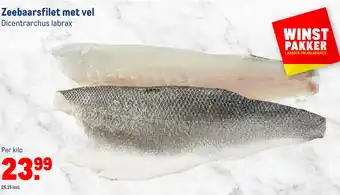 Makro Zeebaarsfilet met vel aanbieding