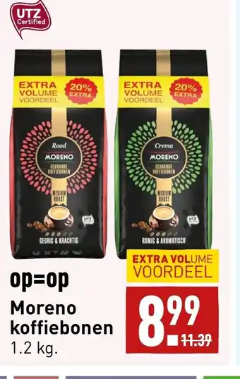 ALDI Moreno koffiebonen 1.2 kg aanbieding