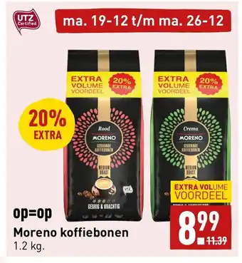 ALDI Moreno koffiebonen 1.2 kg aanbieding